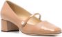 Jimmy Choo Bruine Hakken Pumps Beige Leer Brown Dames - Thumbnail 2