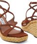 Jimmy Choo Bruine Raffia Sleehak Platte Schoenen Brown Dames - Thumbnail 9