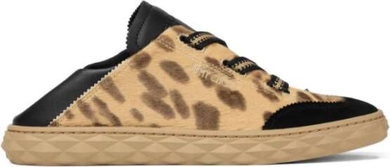 Jimmy Choo Bruine Sneakers met Zwarte Veters Brown Dames