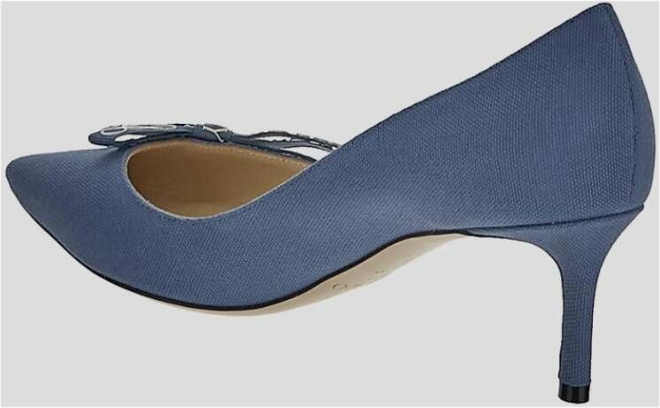 Jimmy Choo Canvas Romy 60 Schoenen Blue Dames