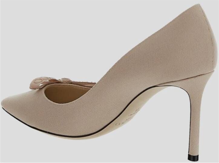 Jimmy Choo Canvas Romy Schoenen Beige Dames