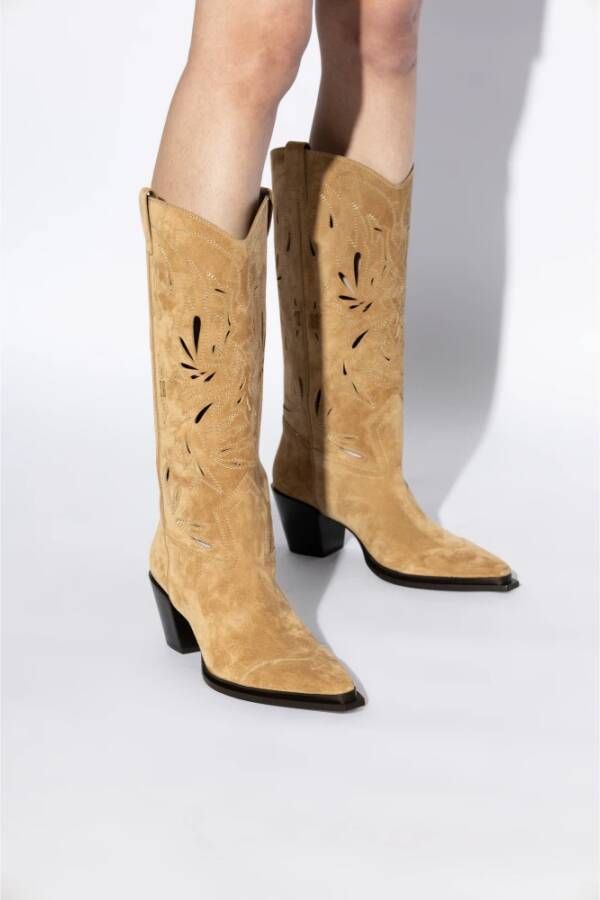 Jimmy Choo Cowboy Laarzen met Hak 'Cece' Brown Dames