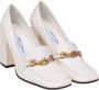 Jimmy Choo Crème Witte Leren Pomp met Kettingdetail White Dames - Thumbnail 2