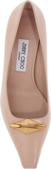 Jimmy Choo Diamantdetail Leren Hakken Pink Dames