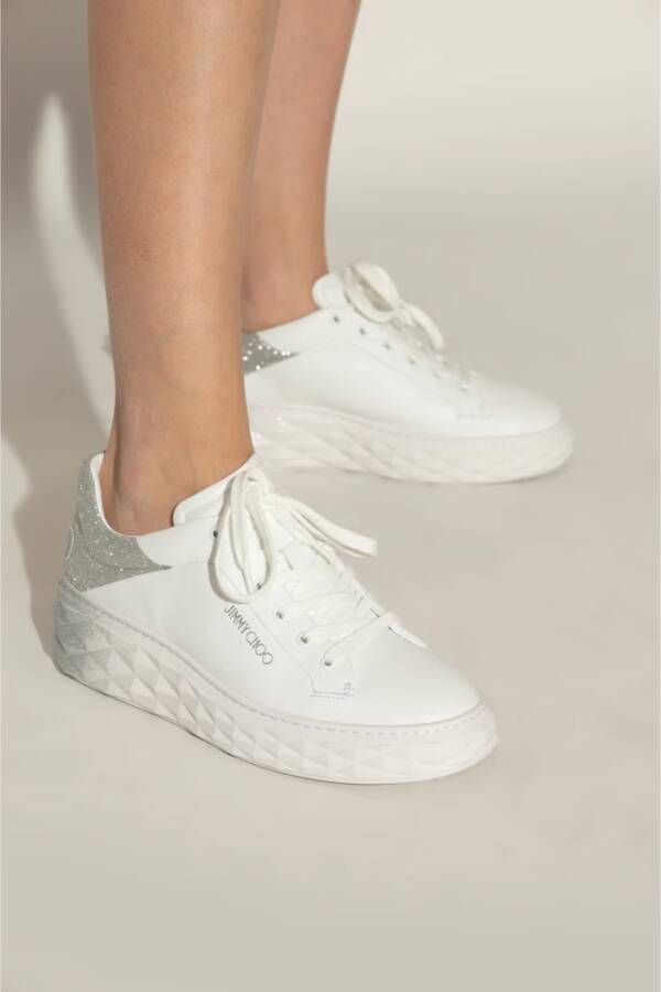 Jimmy Choo Diamantsneakers White Dames