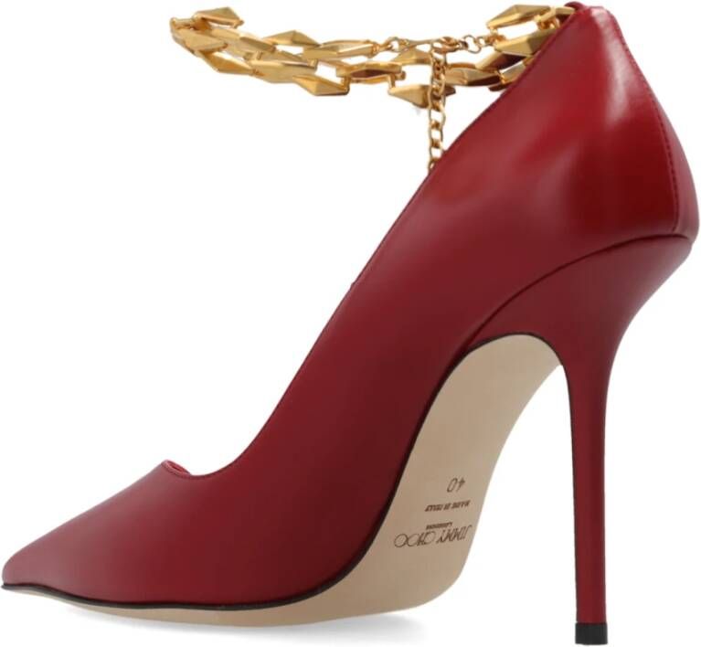 Jimmy Choo Diamond Talura leren pumps Rood Dames