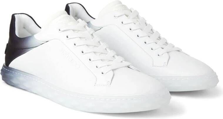 Jimmy Choo Diamondlight Sneakers in Wit en Zwart White Heren