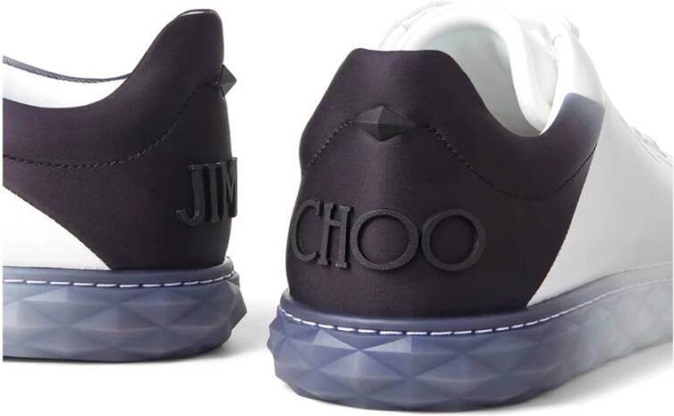 Jimmy Choo Diamondlight Sneakers in Wit en Zwart White Heren