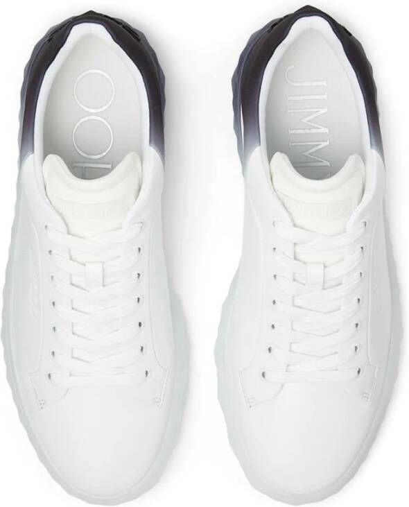 Jimmy Choo Diamondlight Sneakers in Wit en Zwart White Heren