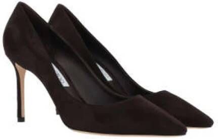 Jimmy Choo Bruine Suède Pumps Met Puntige Hak Brown Dames