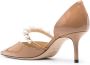 Jimmy Choo Elegante Beige Leren Hakken met Versieringen Beige Dames - Thumbnail 4