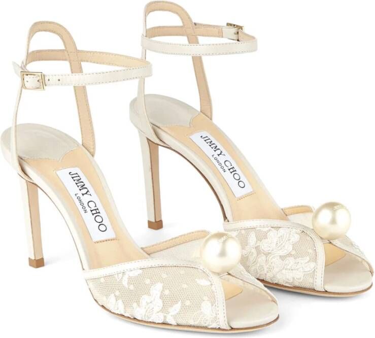 Jimmy Choo Elegante Ivoor Sandalen voor Vrouwen Beige Dames