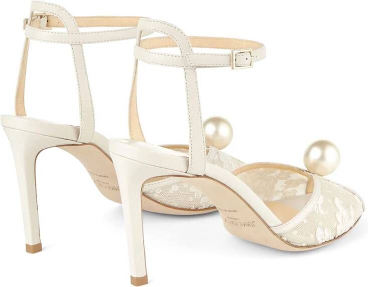 Jimmy Choo Elegante Ivoor Sandalen voor Vrouwen Beige Dames