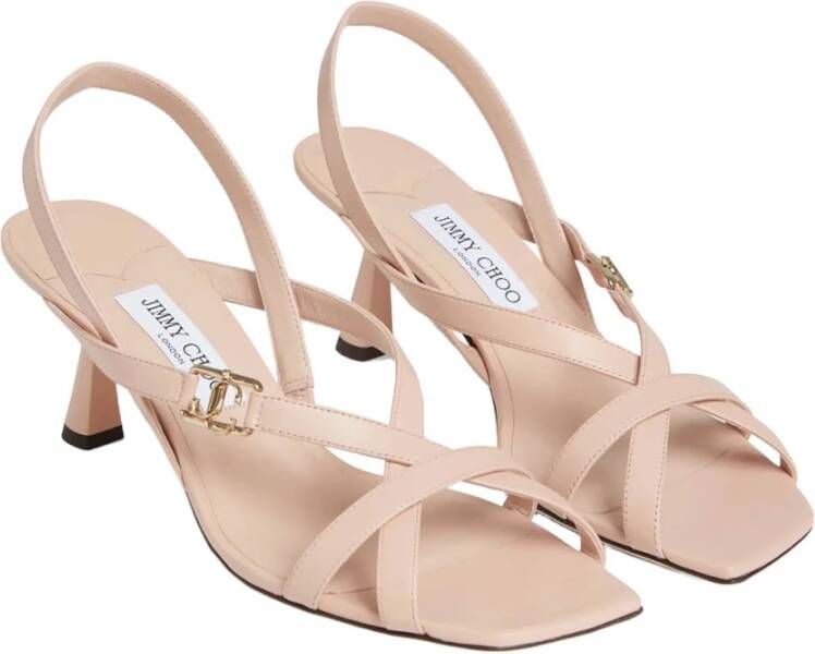 Jimmy Choo Elegante Leren Sandalen Pink Dames