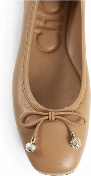 Jimmy Choo Elegante platte ballerina's in biscuit Beige Dames