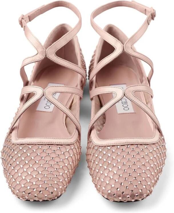 Jimmy Choo Elegante platte ballerina's in pastelkleuren Pink Dames