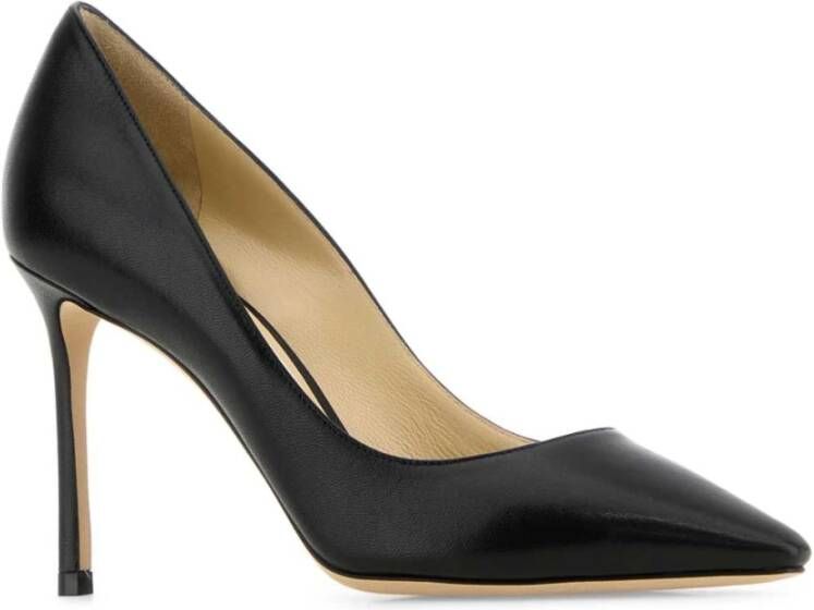 Jimmy Choo Elegante Zwarte Leren Pumps Black Dames