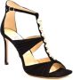 Jimmy Choo Elegante Zwarte Leren Sandalen Black Dames - Thumbnail 2