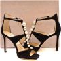 Jimmy Choo Elegante Zwarte Leren Sandalen Black Dames - Thumbnail 4