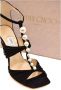 Jimmy Choo Elegante Zwarte Leren Sandalen Black Dames - Thumbnail 5