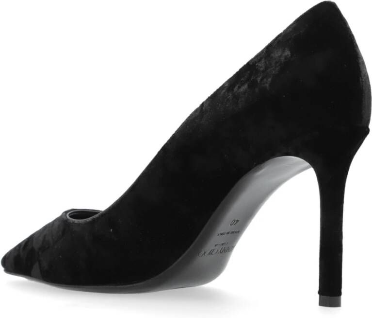 Jimmy Choo Fluwelen stiletto's 'Romy' Black Dames