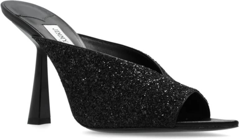 Jimmy Choo Gehakte pantoffels 'Maryanne' Black Dames