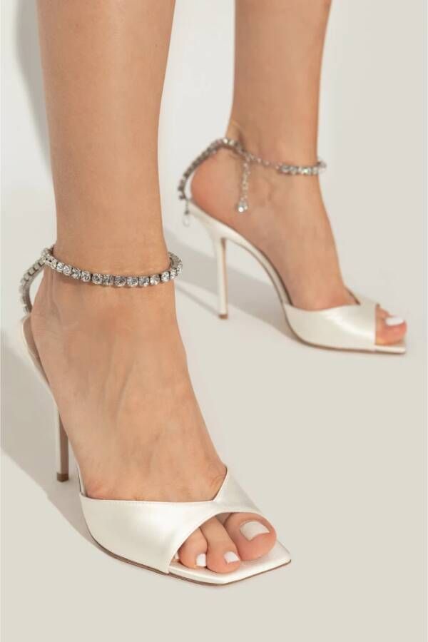 Jimmy Choo Geschoeide sandalen Saeda White Dames