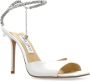 Jimmy Choo Kristal Ketting Ivoor Satijn Sandaal Gray Dames - Thumbnail 5