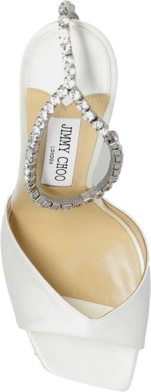 Jimmy Choo Geschoeide sandalen Saeda White Dames