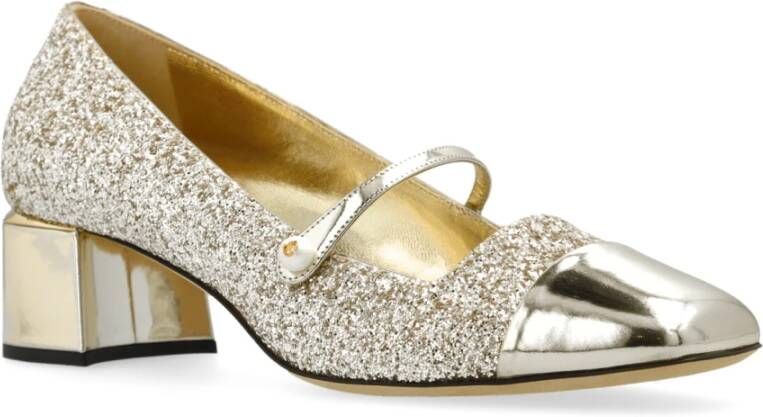 Jimmy Choo Glitter hoge hakken 'Elisa' Yellow Dames