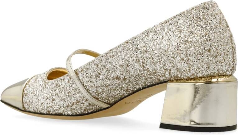 Jimmy Choo Glitter hoge hakken 'Elisa' Yellow Dames