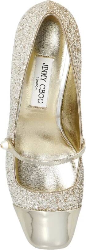 Jimmy Choo Glitter hoge hakken 'Elisa' Yellow Dames