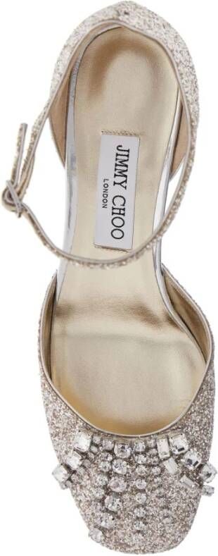 Jimmy Choo Glitter Kristal Sandalen Gray Dames