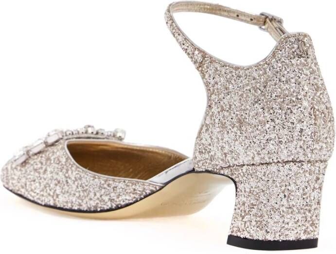 Jimmy Choo Glitter Kristal Sandalen Gray Dames