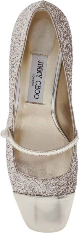 Jimmy Choo Glitter Mary Jane Style Pumps Gray Dames