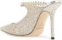 Jimmy Choo Glitterstof Muiltjes met Kristalband Yellow Dames - Thumbnail 3