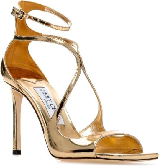 Jimmy Choo Gouden Azia Sandalen Yellow Dames