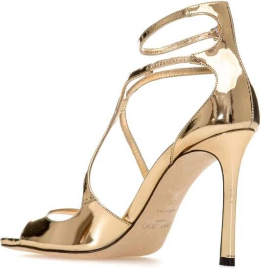 Jimmy Choo Gouden Azia Sandalen Yellow Dames