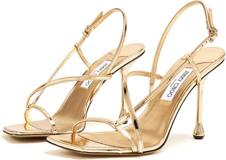 Jimmy Choo Gouden Etana Sandalen Yellow Dames