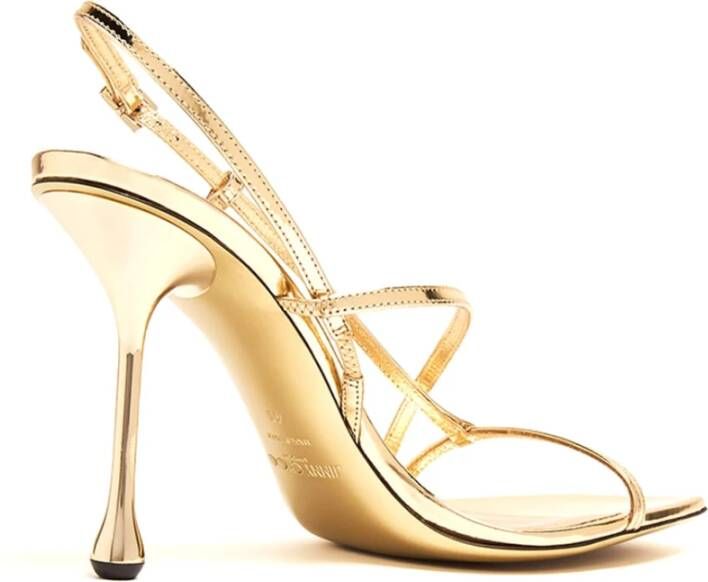 Jimmy Choo Gouden Etana Sandalen Yellow Dames