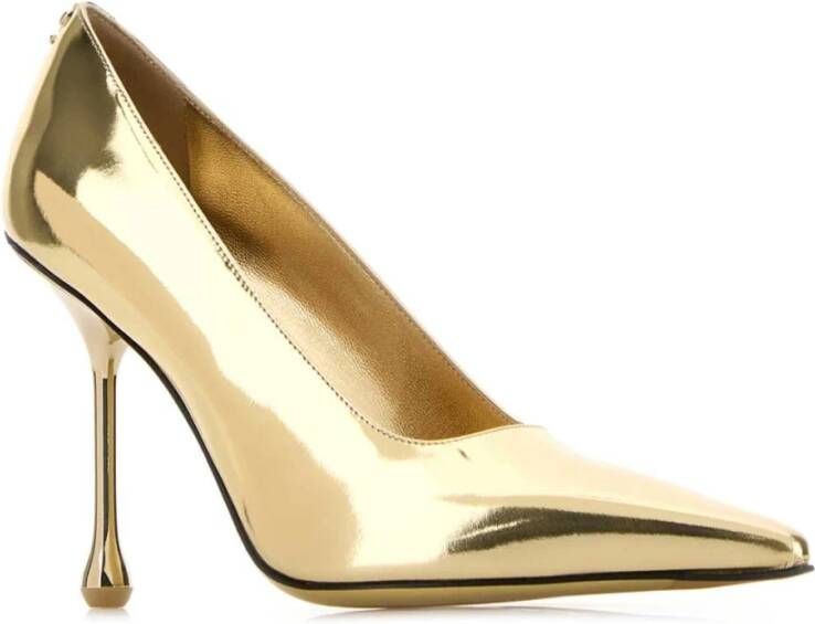 Jimmy Choo Gouden leren pumps met 9 5 cm hak Yellow Dames