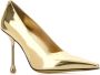 Jimmy Choo Gouden leren pumps met 9 5 cm hak Yellow Dames - Thumbnail 2