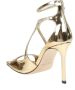 Jimmy Choo Gouden Metallic Leren Sandaal met Vierkante Tip Yellow Dames - Thumbnail 4