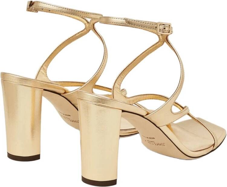 Jimmy Choo Gouden Sandalen 85mm Yellow Dames