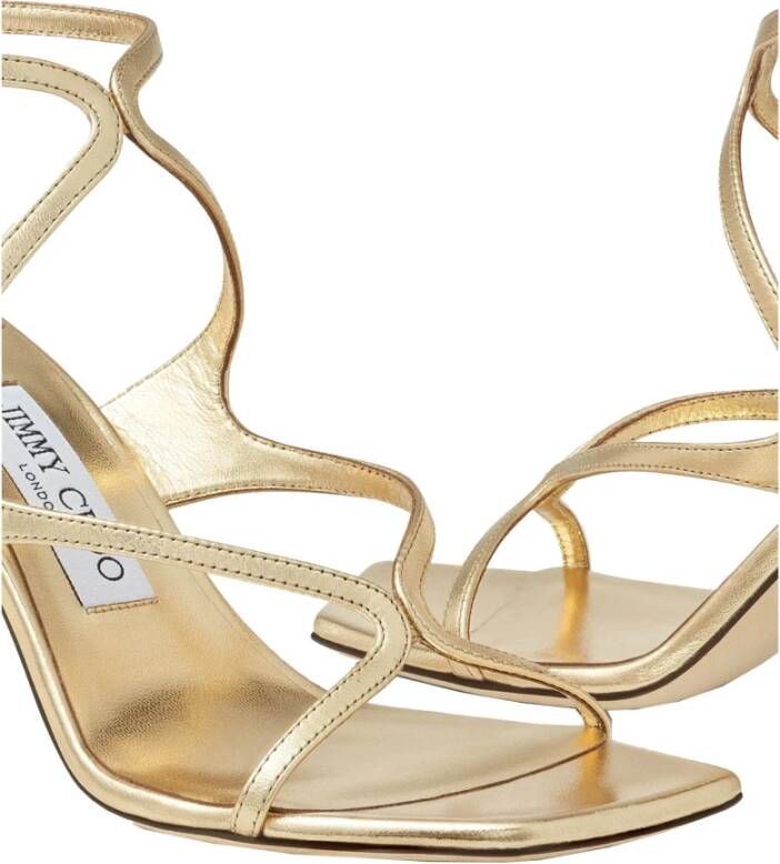 Jimmy Choo Gouden Sandalen 85mm Yellow Dames