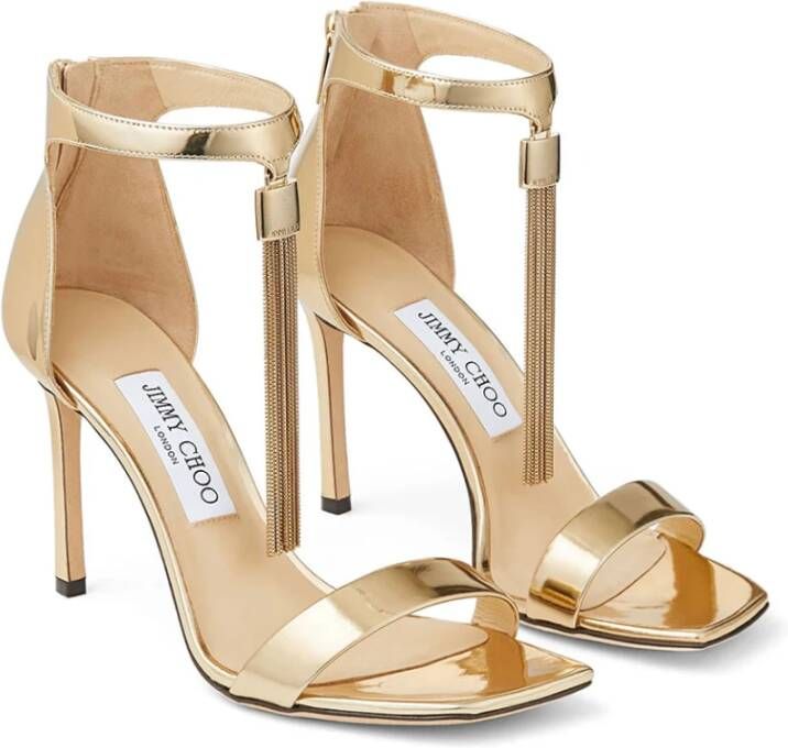 Jimmy Choo Gouden Vinca Sandalen Yellow Dames