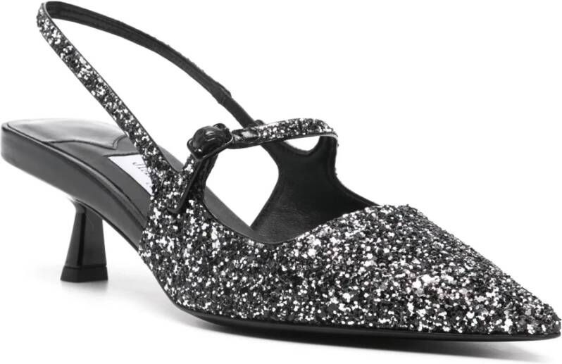 Jimmy Choo Grijze Slingback Hakken Metalen Gesp Gray Dames