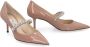 Jimmy Choo Pumps & high heels Bing' Pink Pumps With Crystal Embellishment In Pat in beige - Thumbnail 7