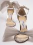 Jimmy Choo Aveline Hoge Hak Sandalen van Wit Leer Gray Dames - Thumbnail 6