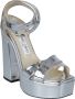 Jimmy Choo Zilveren Crossover Hoge Hak Sandalen Gray Dames - Thumbnail 2